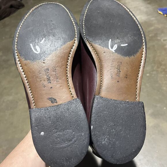 Vintage 80s Dexter Maroon Leather Penny Loafers 7.5 - Picture 3 of 4